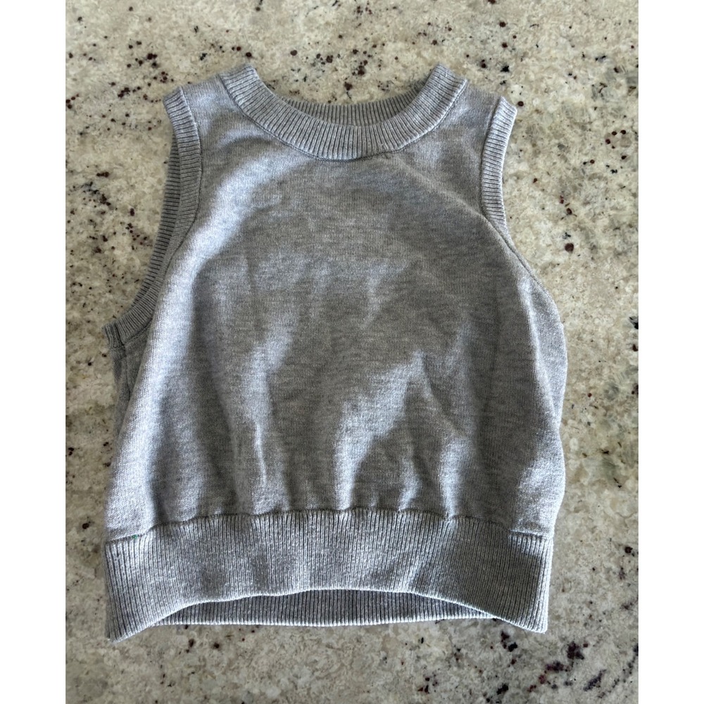 Cotton On M Gray Sleeveless Knit Tank Sweater